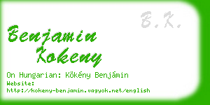 benjamin kokeny business card